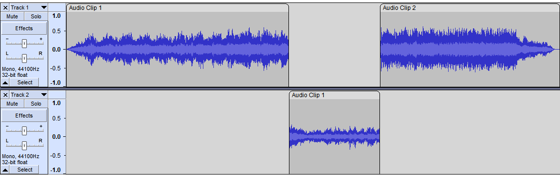 Split and join clips - Learning Audacity